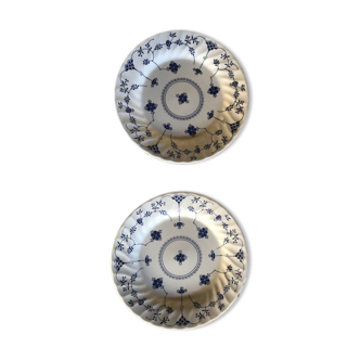 Two plates or flower pattern dishes