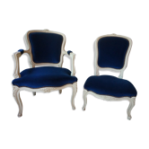 Armchair and chair style Louis XV