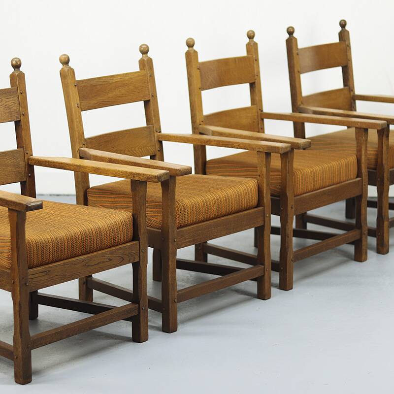 Set of four Oak armchairs 1940´s