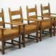Set of four Oak armchairs 1940´s