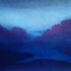 Blue landscape in ink Between dog and wolf 10