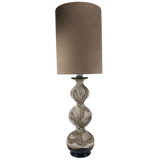 Free form bubbly wavy ceramic table lamp by Kaiser Leuchten, Germany 1960s