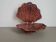 Vintage wicker shell basket, French bohemian decoration.