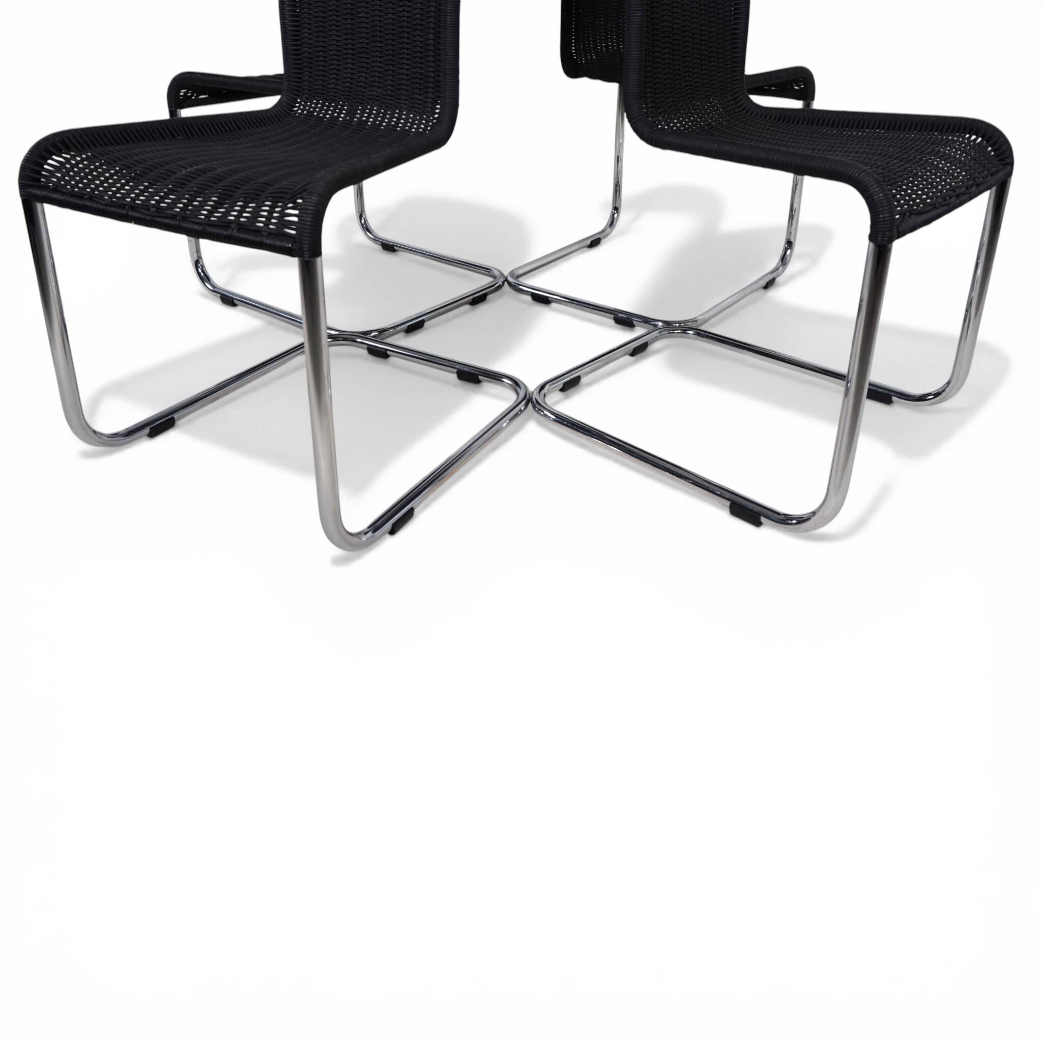 Set of 4 B 25 Tecta Cantilever Chairs by Axel Bruchhäuser, 1980