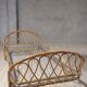 Vintage rattan basket sofa bed - 1950s