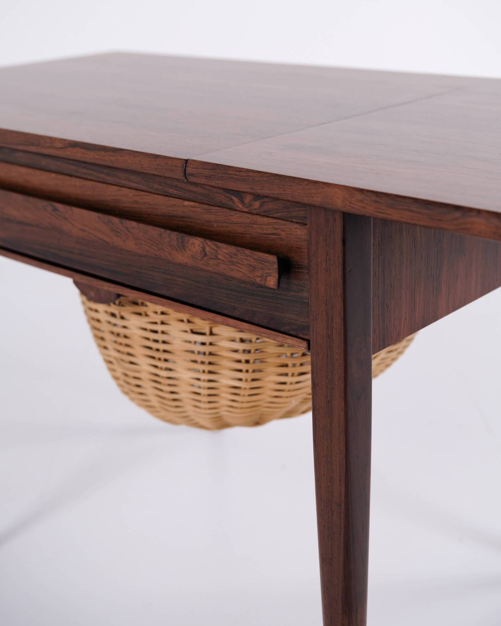 Foldable sewing table with drawer - Rosewood - Johannes Andersen - Silkeborg Furniture Factory - 1960s