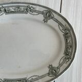 Antique oval earthenware dish
