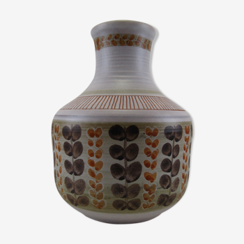 Vintage ceramic vase by Marcel Guillot ceramist french 1950s