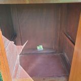 Bedside Louis XVI marble and marquetry