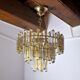Paolo Venini two-tone chandelier, 3 levels, 1970, Italy