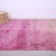 Tapis marocain vintage violet 197 x 296 cm - Tapis en laine berbère - Tapis fait main