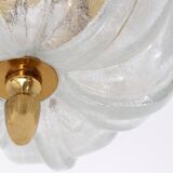 Small round ceiling lamp made of Murano glass Glashutte Limburg, Germany, 1970s