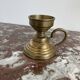 Hand candle holder, cellar rat, brass, gilded, gold, handle, 1950s, decoration, chic, decor, room