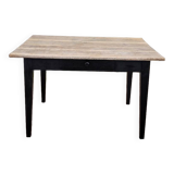 Rustic farm table in old patinated solid oak - 1900s