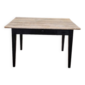 Rustic farm table in old patinated solid oak - 1900s