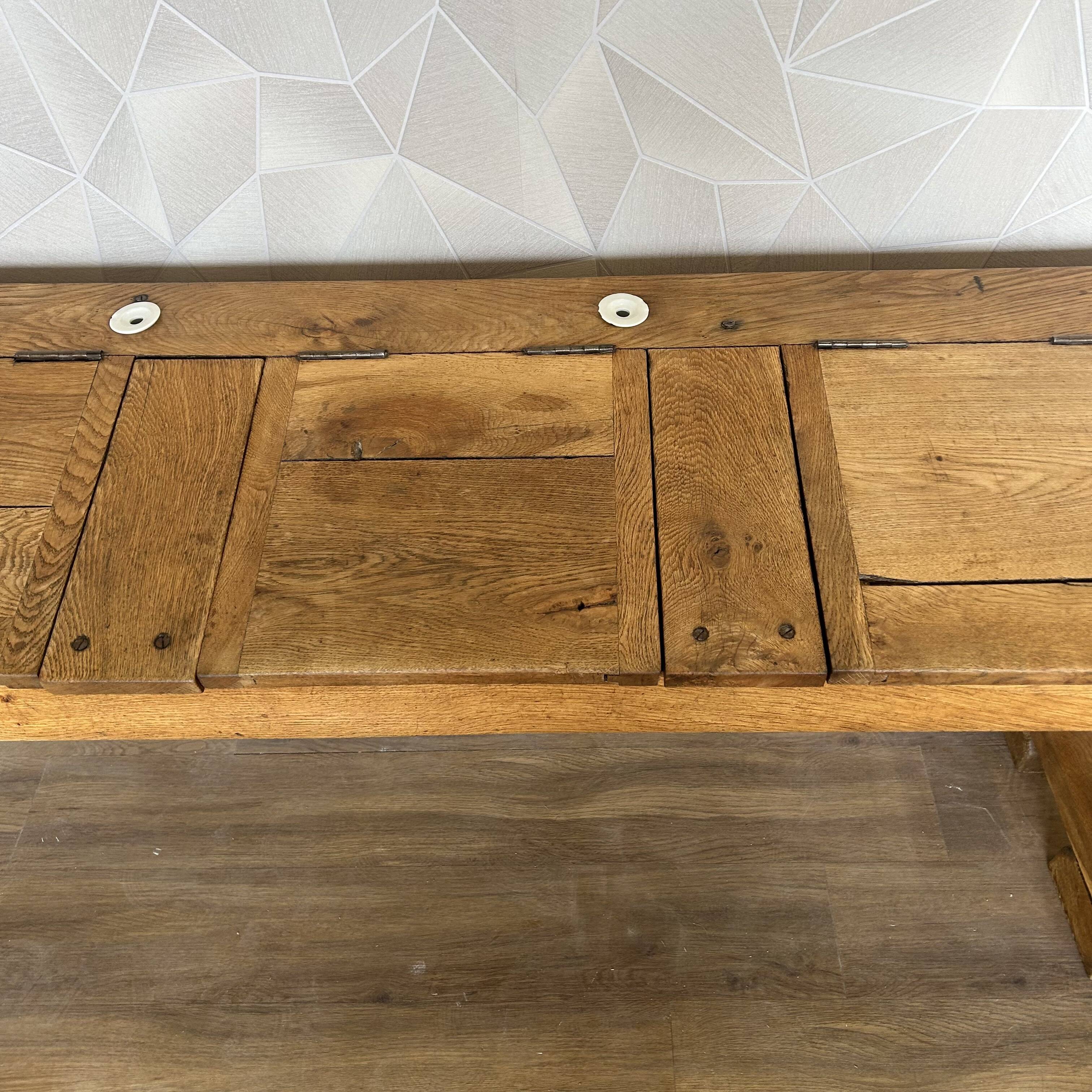 Rare solid oak school desk