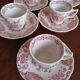 English mocha cups "Windsor" pink Ridgway (Staffordshire)