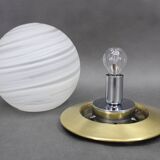 Lampe de table globe en verre, Italie années 1980