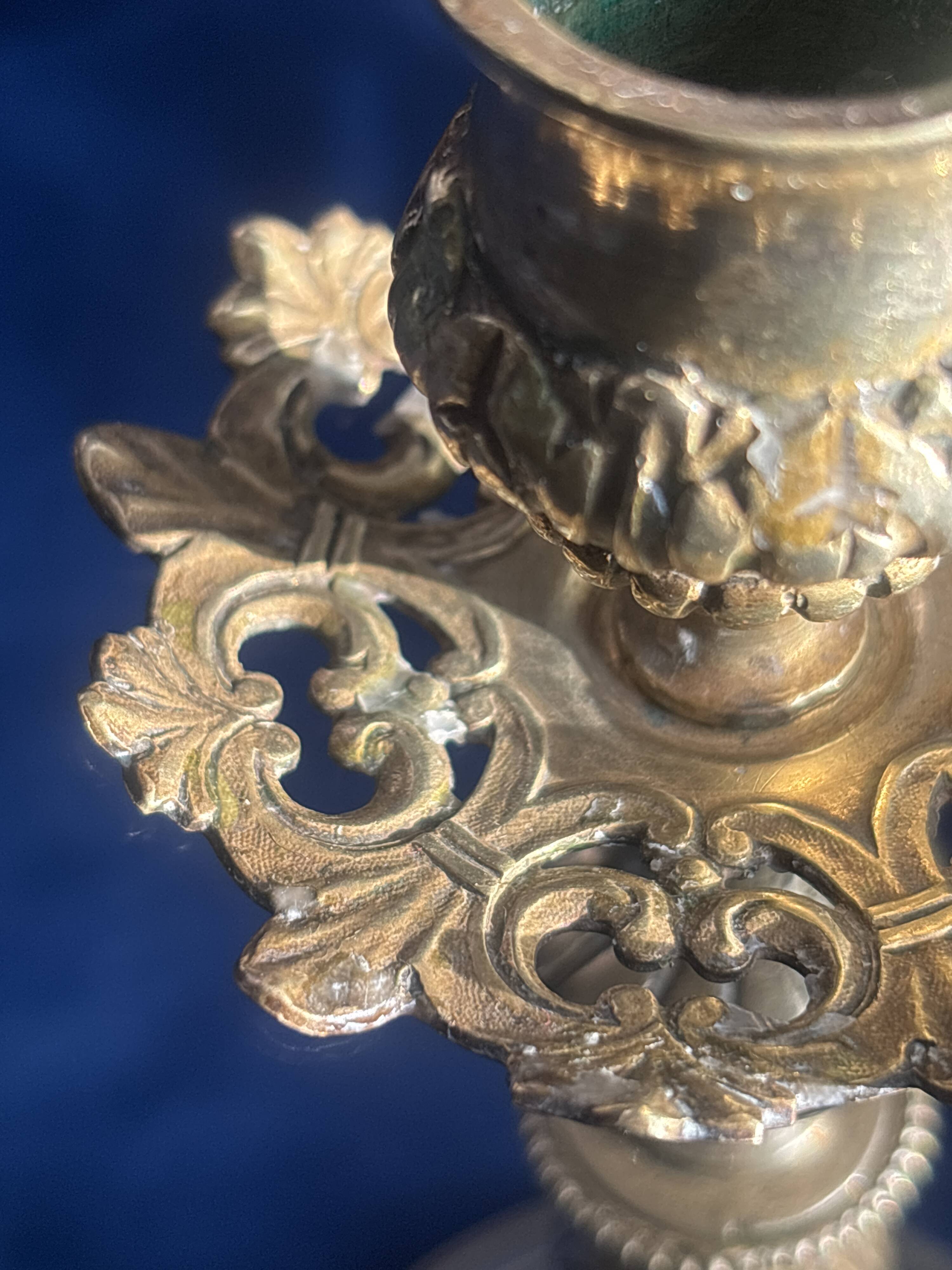 Pair of 19th century bronze candlesticks