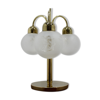 1980s Preciosa Glass Table Lamp, Czechoslovakia