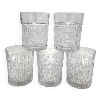 5 whiskey glasses