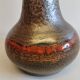 Swedish ceramic table lamp in metal glaze, from Tilgmans, estimated 1960s.