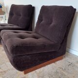Paire de chauffeuses Roche Bobois