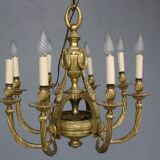 Louis XVI style gilt bronze chandelier