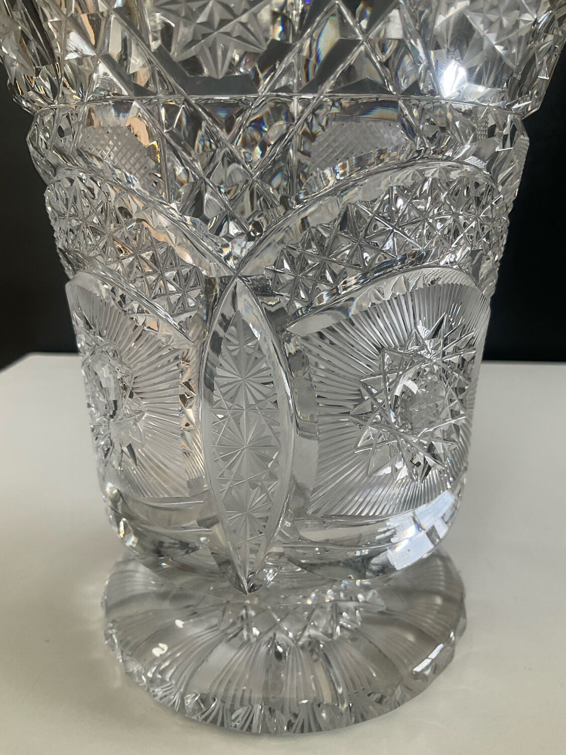 Vintage Bohemian crystal vase