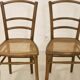 Pair of bistro chairs with canework. Ref Brunelle