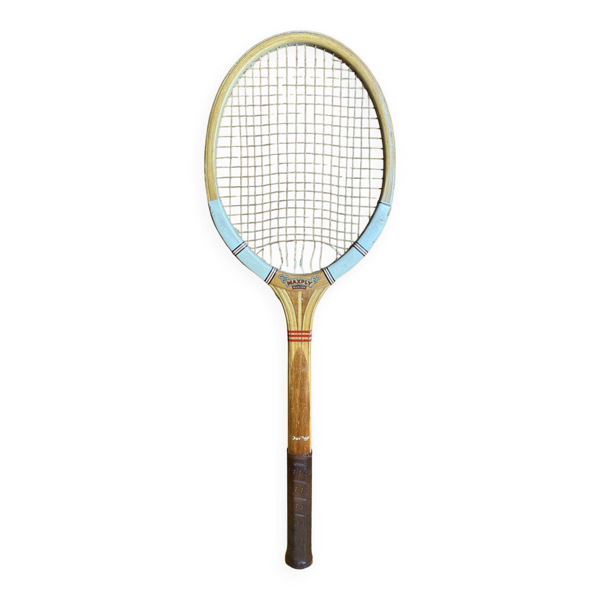 Raquette tennis ancienne dunlop maxply bois + protection sport vintage