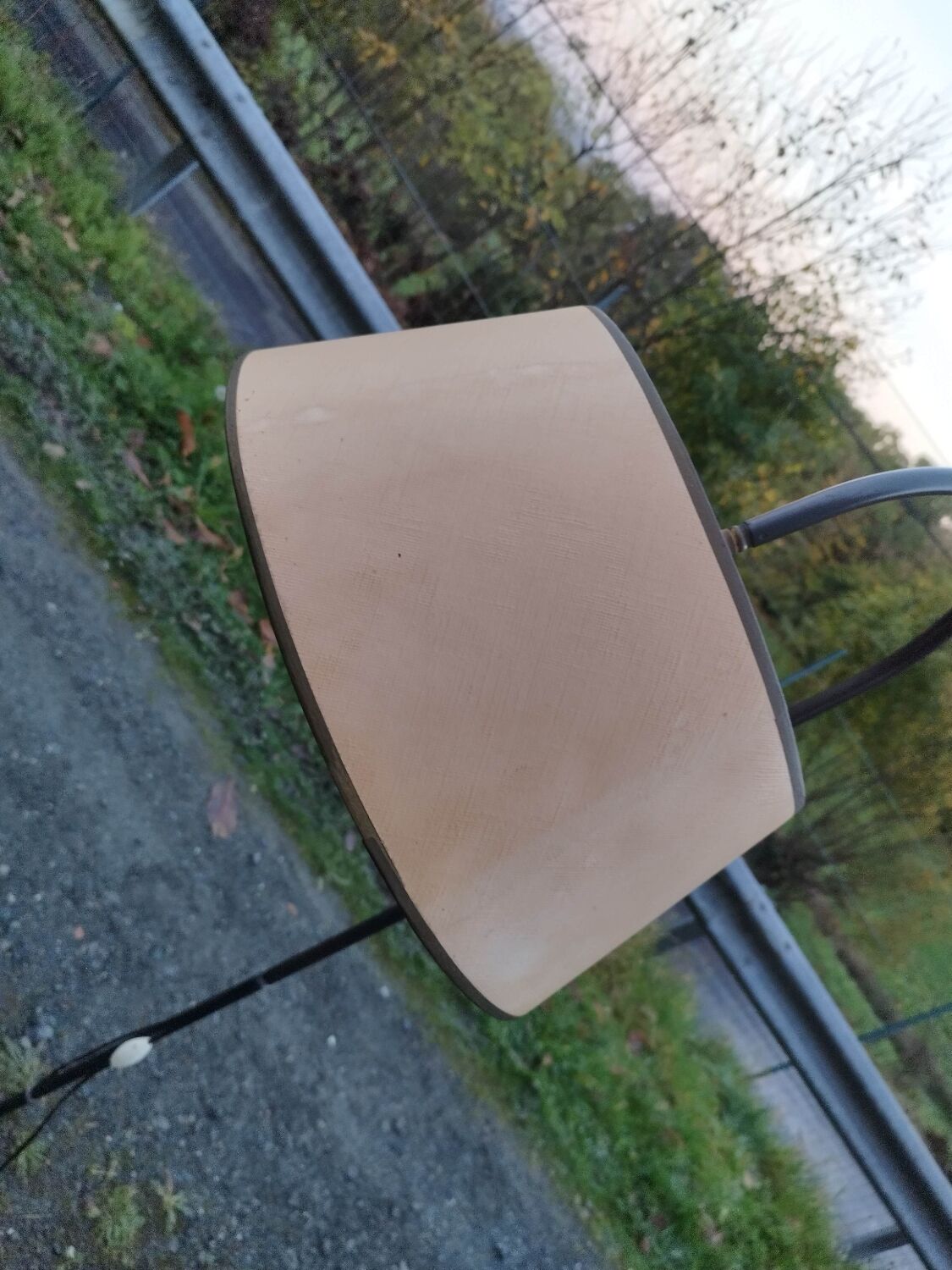 Floor lamp of the 50s magazine holder and tablet reader lamp formica
