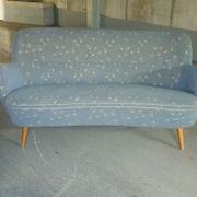 Set sofa and 2 armchairs vintage 50/60s organic fabrics vintage original
