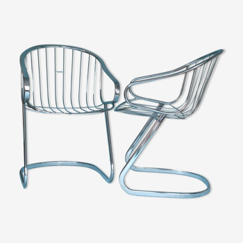 Set of 2 vintage design chairs by Gastone Rinaldi For RIMA