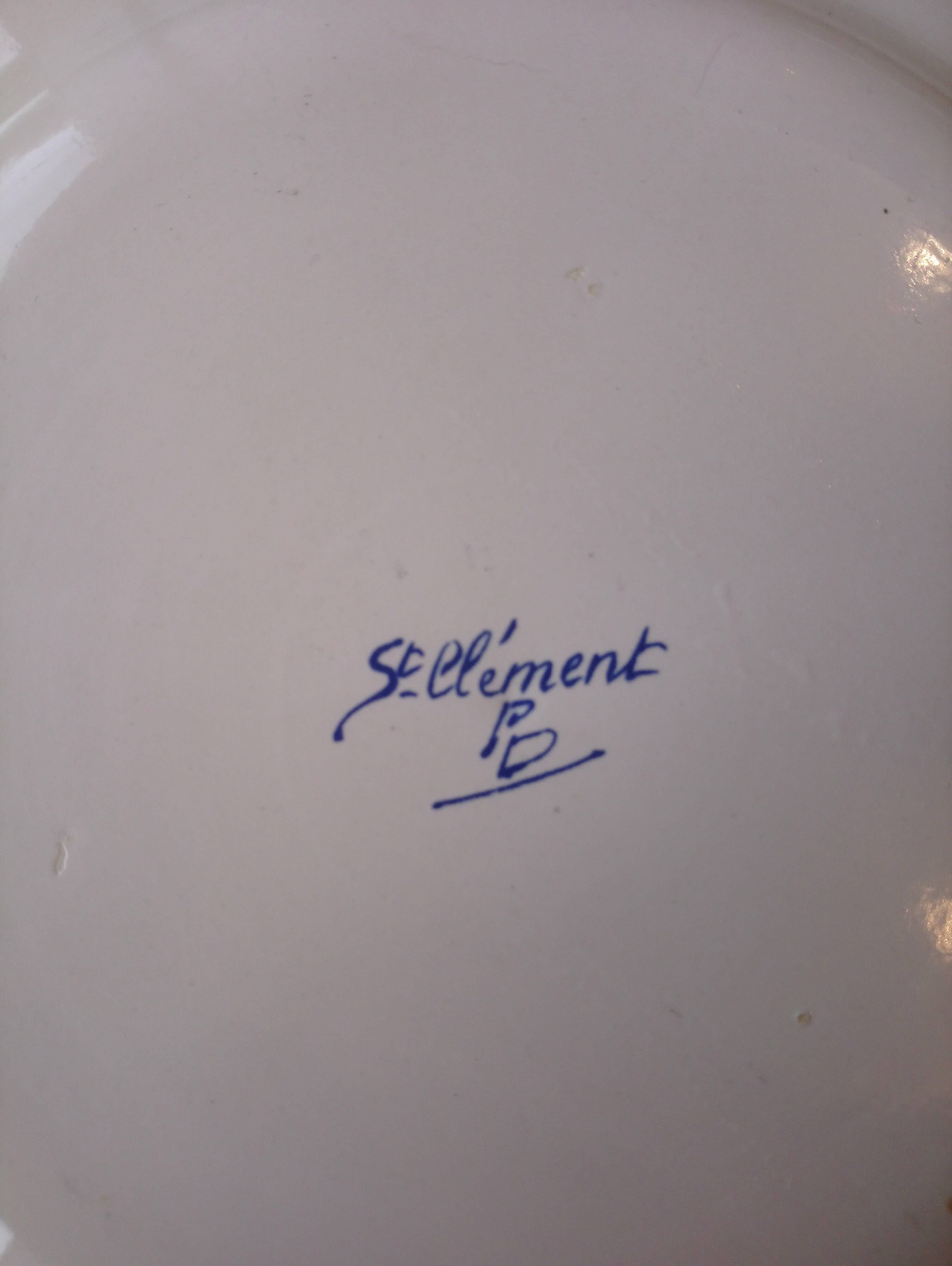 Set of 4 speaking plates in Saint Clement porcelain