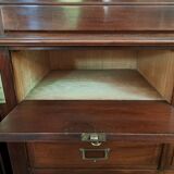 Mahogany notary cabinet with flaps