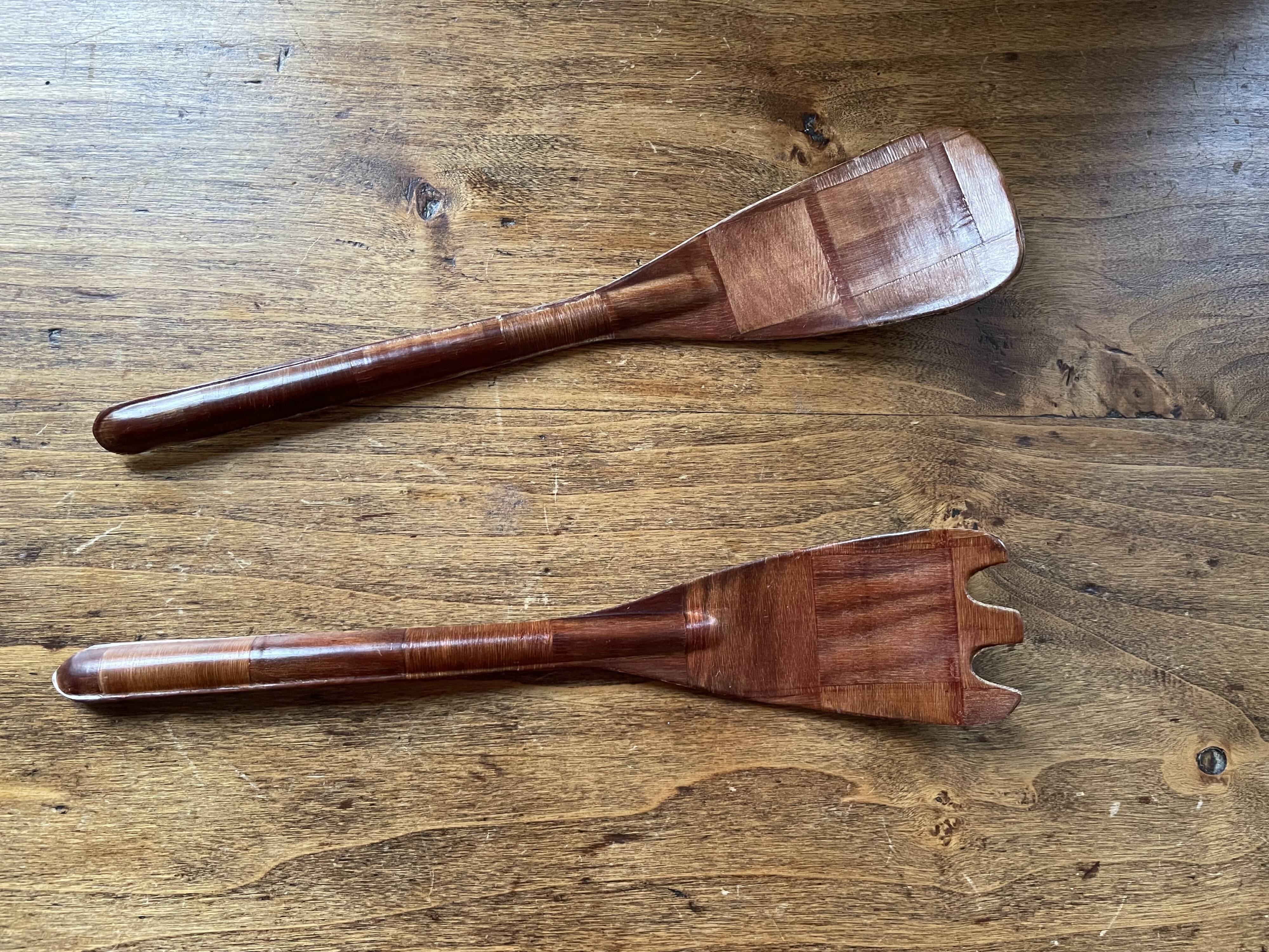 Wooden salad servers - vintage