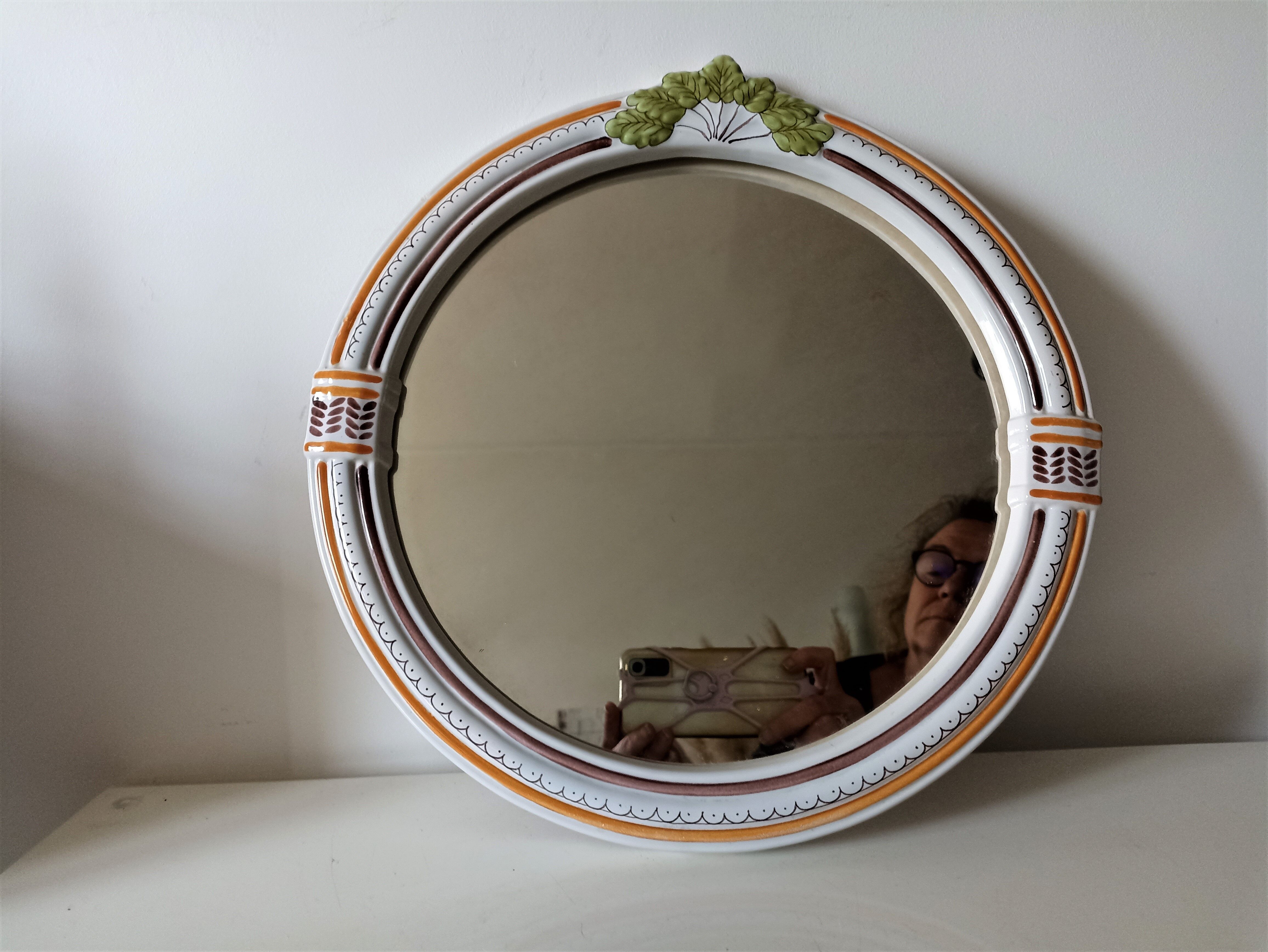 Miroir rond vintage 36cm