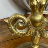 Mermaid-shaped chandelier in bronze