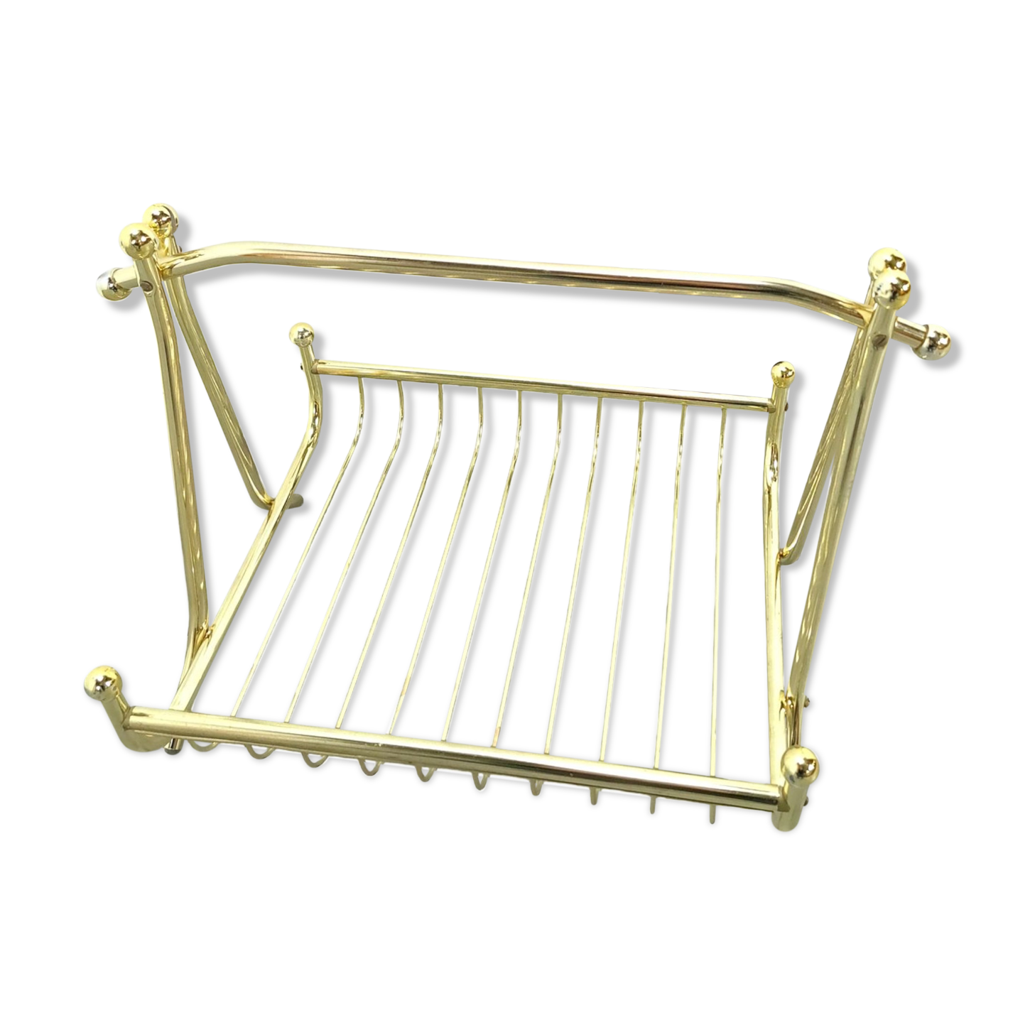 Gold magazine rack