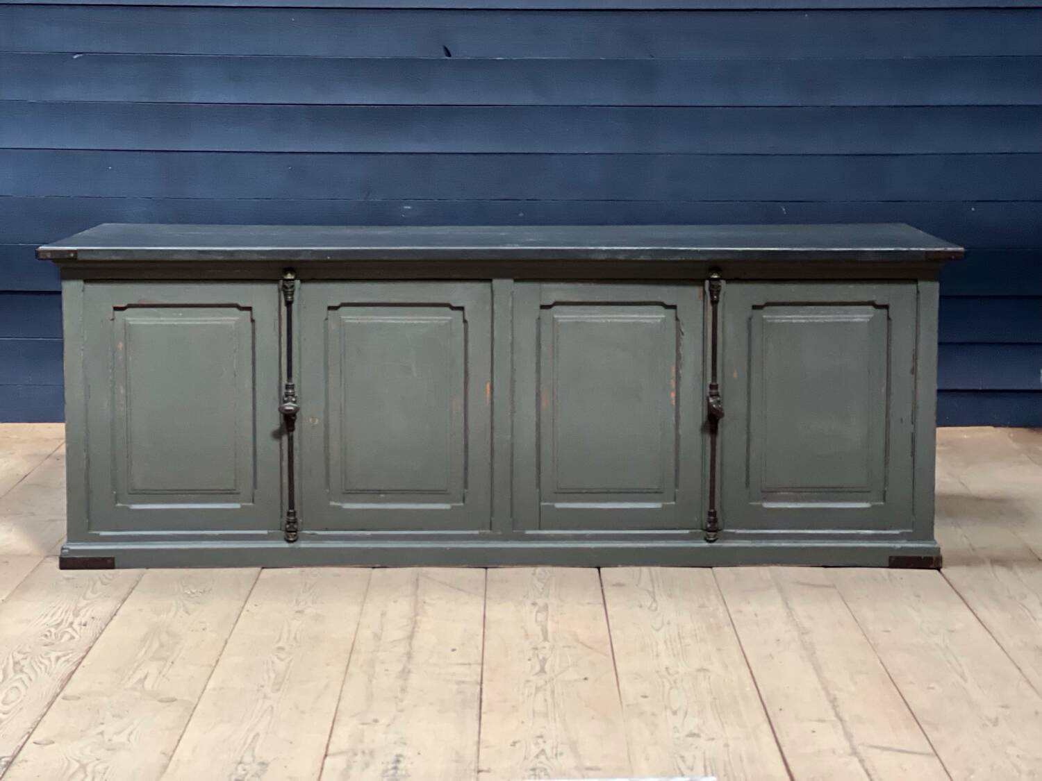 Antique painted wooden counter