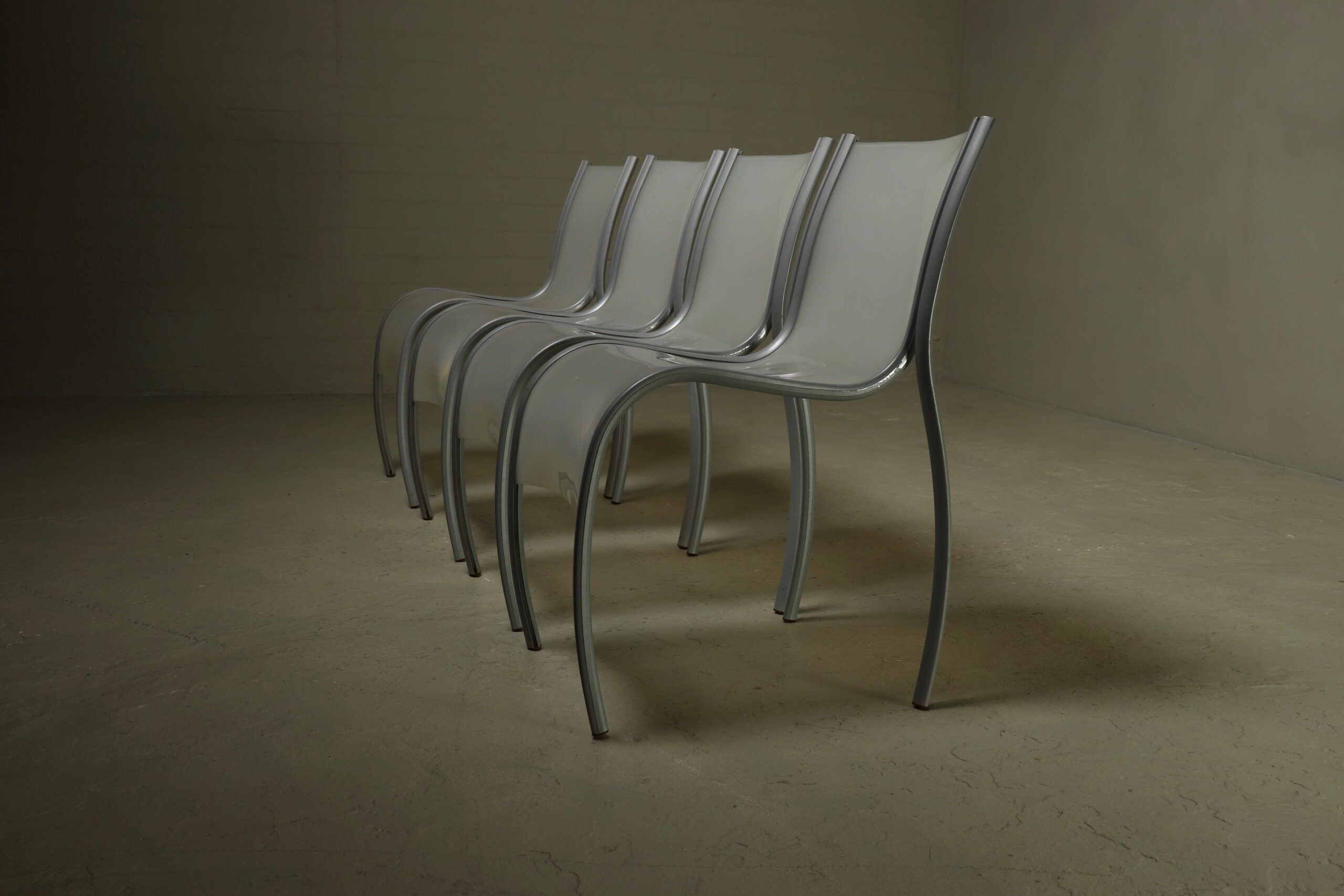 Set of 4 FPE chairs by Ron Arad for Kartell 1990s