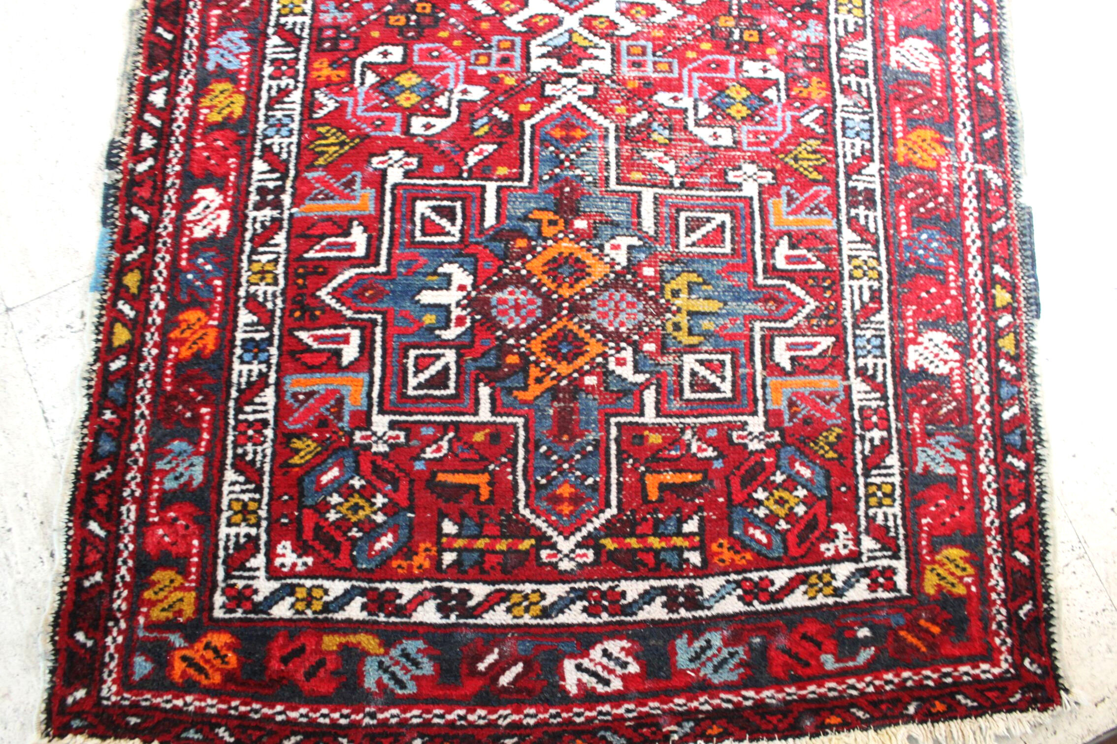 Kazak runner rug, early 20th century.