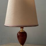 Le Dauphin house lamp in wood and brass from the 70s-80s