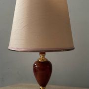 Le Dauphin house lamp in wood and brass from the 70s-80s