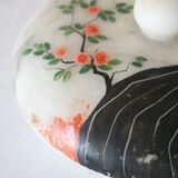 Hand-painted art deco round box