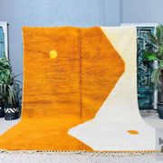 Handmade pure wool Beni Ouraine rug, size 250 x 250 cm
