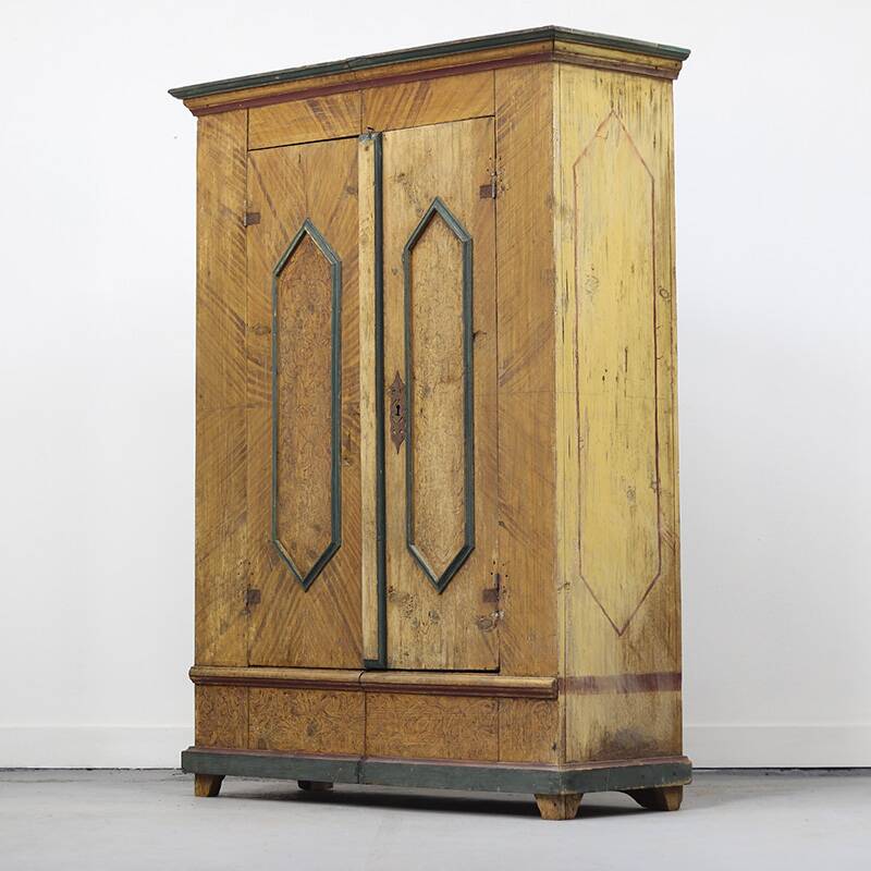 Bridal wardrobe in antique painted folk art