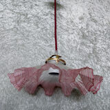 Frosted glass suspension with burgundy nets