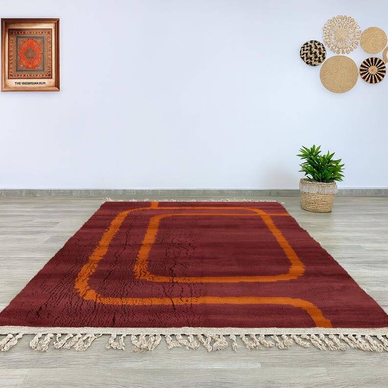 Handmade pure wool rug, size 2/3 m.